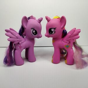 My Little Pony Lot 2 Ponies MLP 9" Princess Candace & Twilight Sparkle C-029A